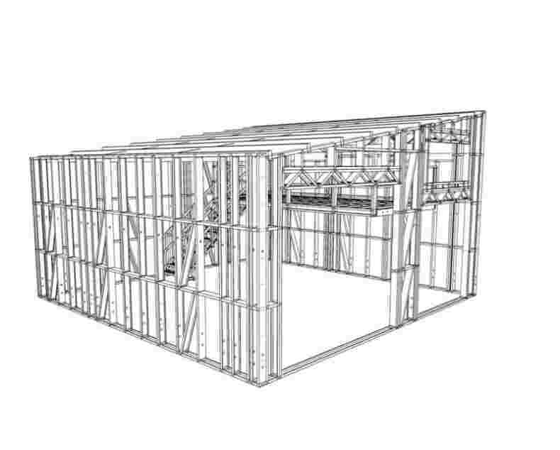 Shed Frame with Mezzanine - CSF 64