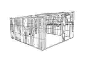 Shed Frame with Mezzanine - CSF 64